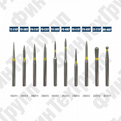 Алмазные боры TC-21EF, FO-20EF FO-42EF, EX-21EF, BR-40EF нумерация идентична борам MANI